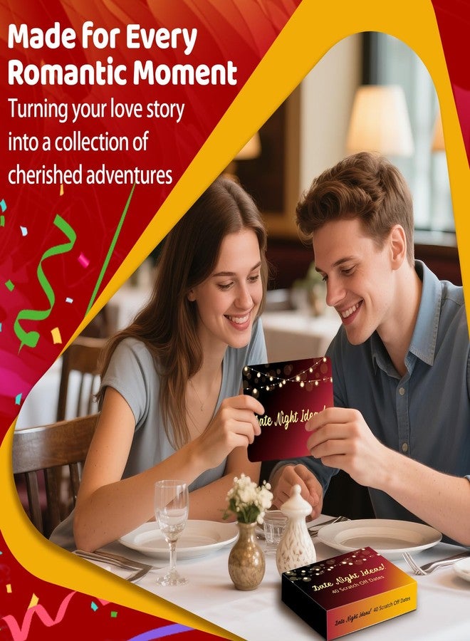 LIGETON Mens Valentines Day Gifts for Him Boyfriend,Romantic Anniversary Couple Gifts for Her Girlfriend,40 Scratch Off Date Night Ideas Games Card for Women,Men,Wife,Husband on Christmas,Wedding,Engagement - Image 5